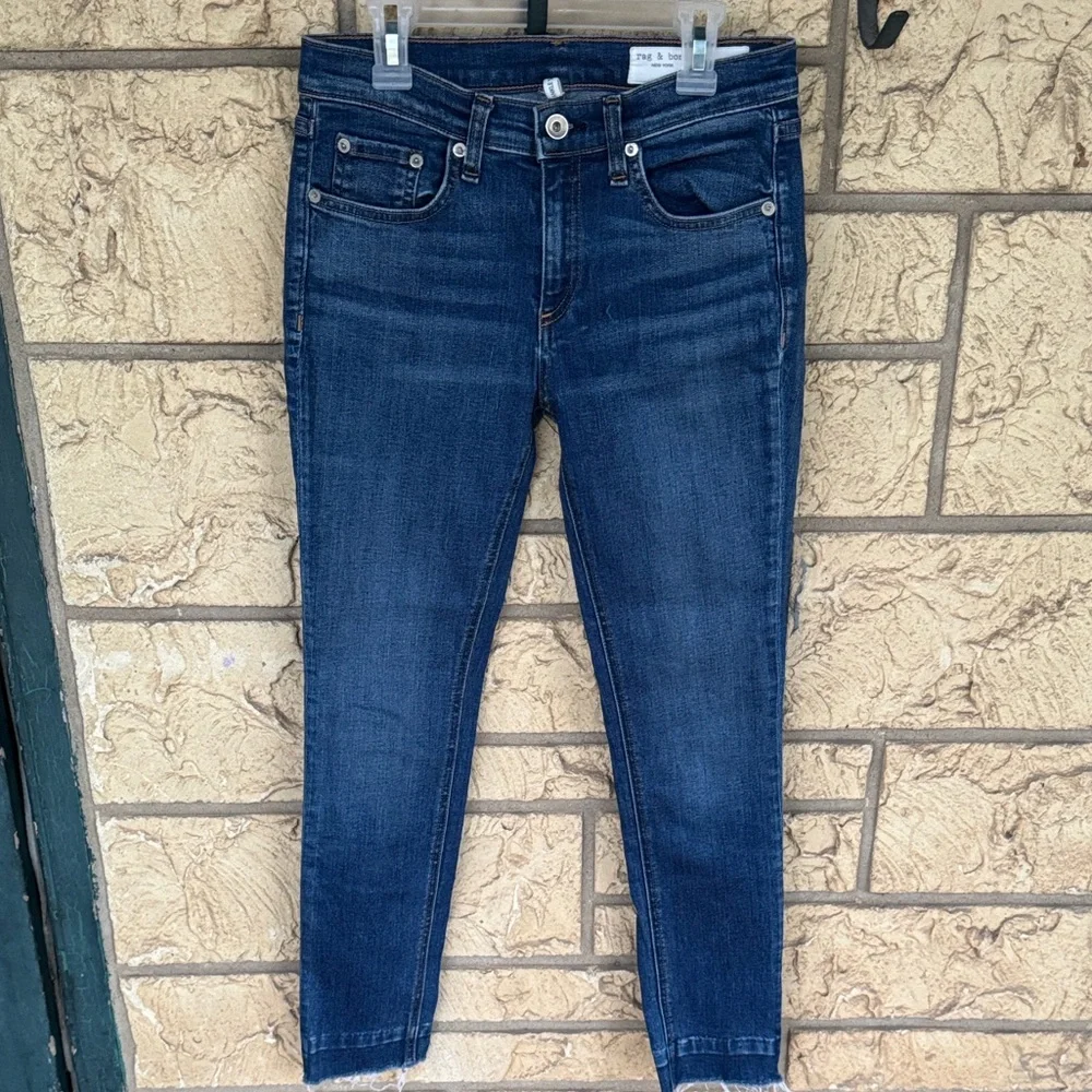 Rag & Bone Dark Blue Skinny Ankle Jeans Size 25